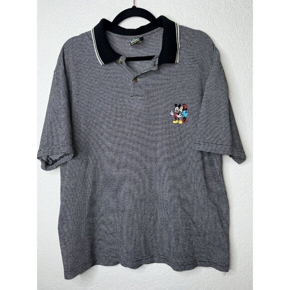 Vintage 90s The Disney Store Mickey Mouse Polo Shirt Men’s Large Golf Logo X1 - Picture 1 of 6